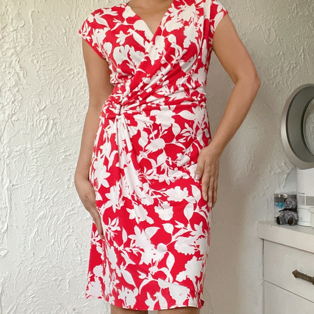 TOMMY BAHAMA Red and White Dress in M